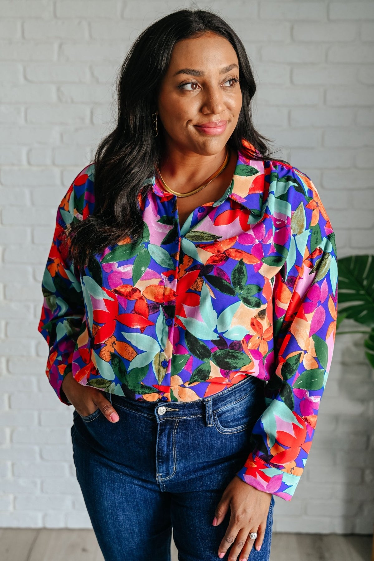 Make Like a Tree and Leaf Button Up Blouse - Happily Ever Atchison Shop Co.