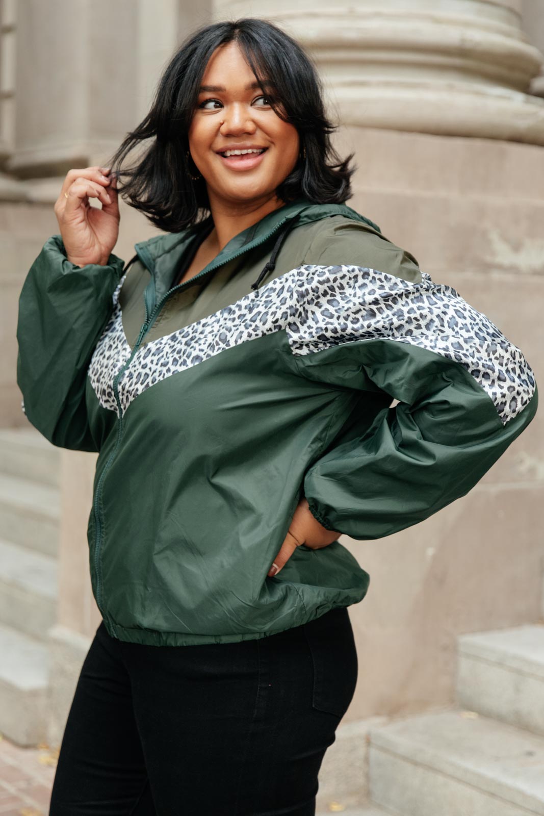 Make Your Move Windbreaker in Olive - Happily Ever Atchison Shop Co.