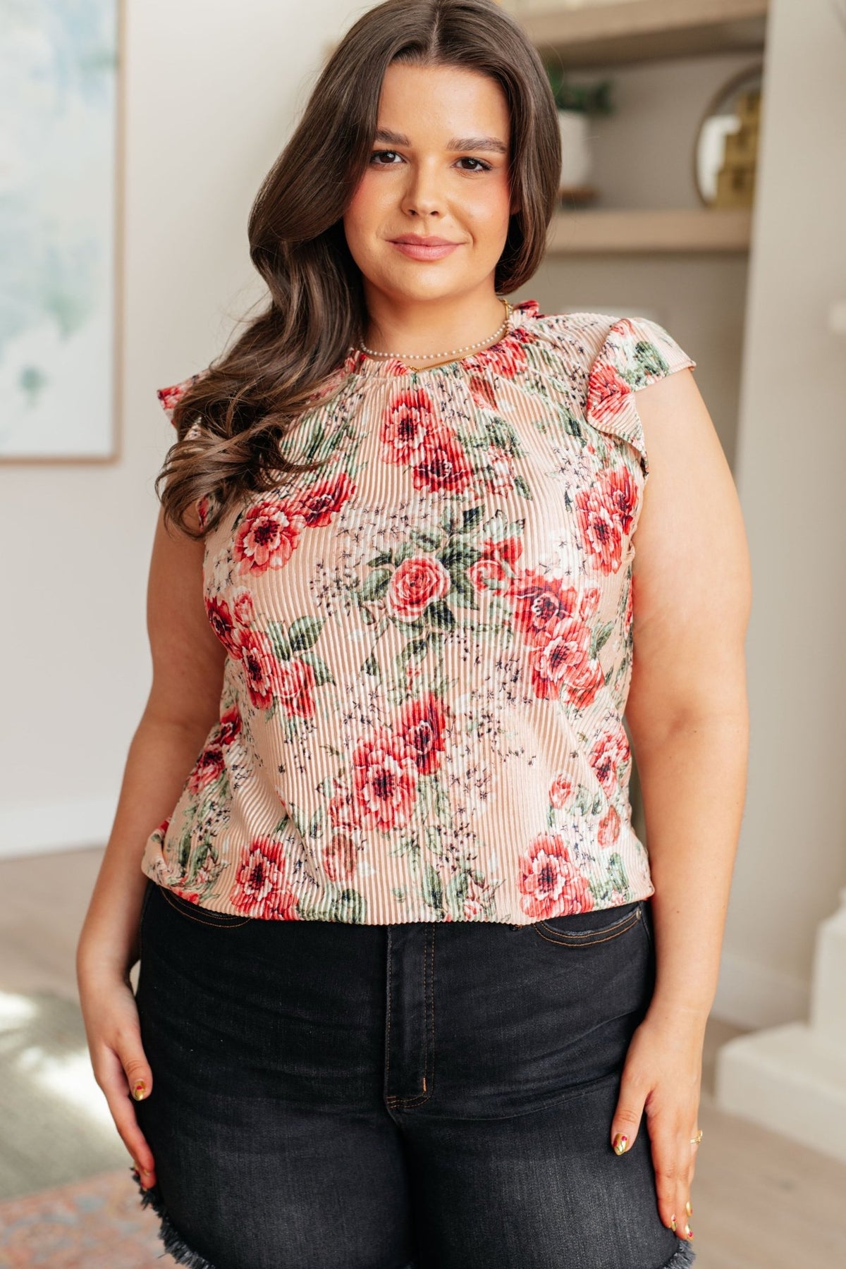 Making Me Blush Floral Top - Happily Ever Atchison Shop Co.