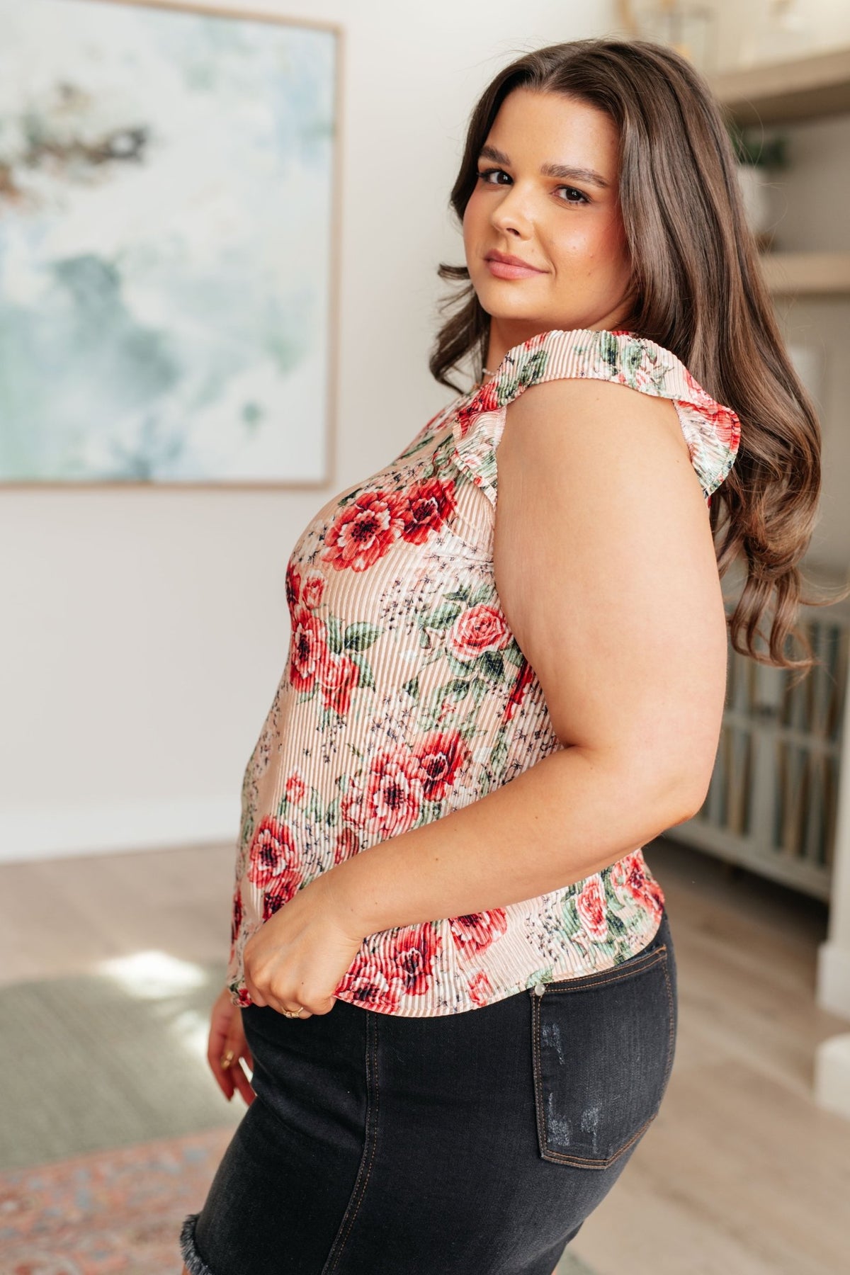 Making Me Blush Floral Top - Happily Ever Atchison Shop Co.