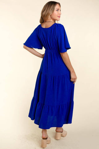 Haptics Tiered Babydoll Maxi Dress with Side Pocket - 1985 the VAULT Boutique