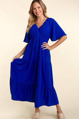 Haptics Tiered Babydoll Maxi Dress with Side Pocket - 1985 the VAULT Boutique