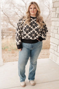 Mid Mod Floral Sweater - Happily Ever Atchison Shop Co.