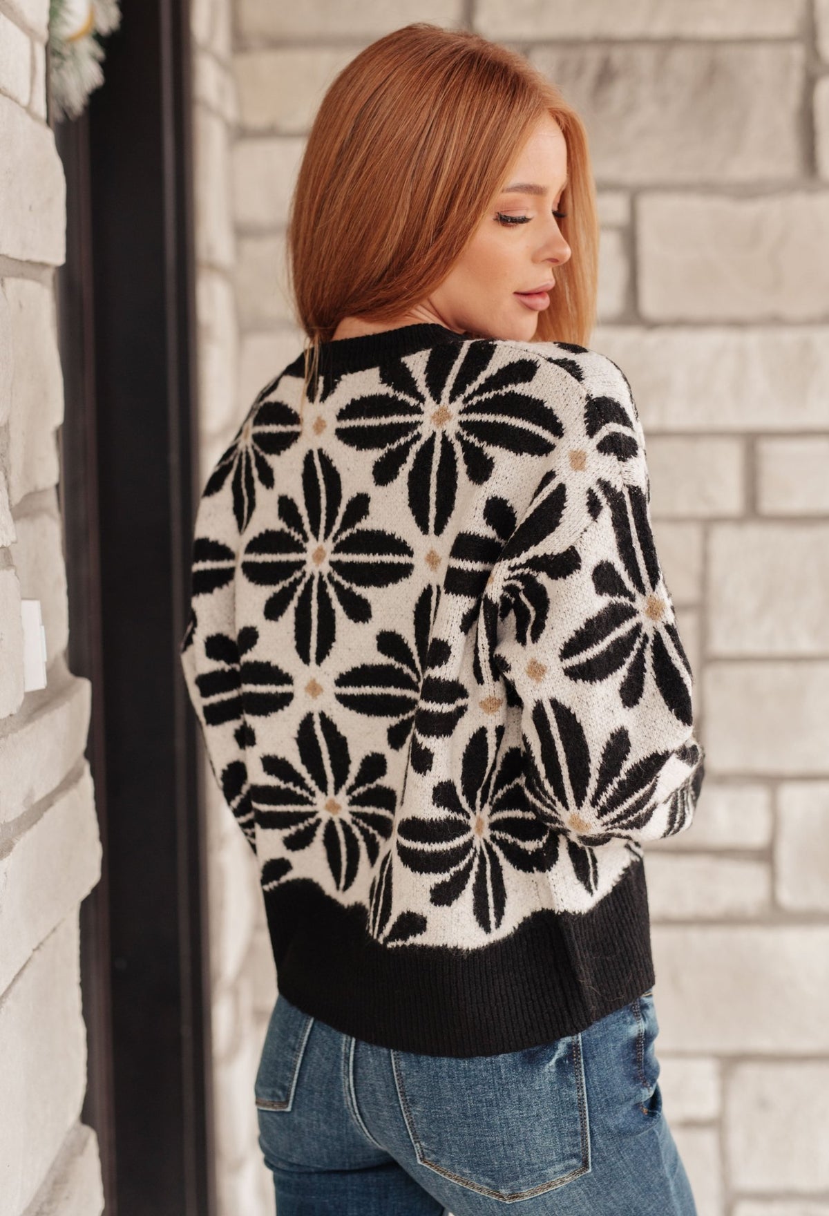 Mid Mod Floral Sweater - Happily Ever Atchison Shop Co.