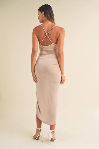 Mable Draped Detail Cami Midi Dress - 1985 the VAULT Boutique