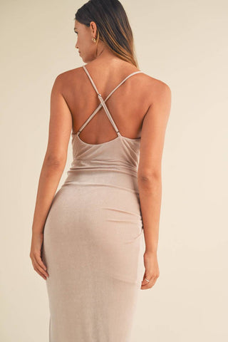 Mable Draped Detail Cami Midi Dress - 1985 the VAULT Boutique