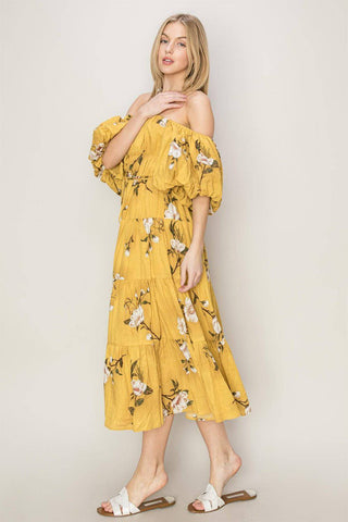 HYFVE Floral Puff Sleeve Tiered Dress - 1985 the VAULT Boutique