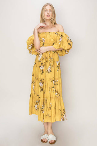 HYFVE Floral Puff Sleeve Tiered Dress - 1985 the VAULT Boutique