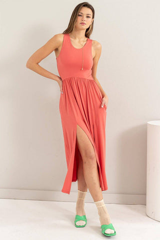 HYFVE Sleeveless Slit Midi Dress - 1985 the VAULT Boutique