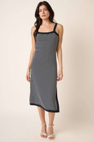 Mittoshop Contrast Striped Midi Cami Dress - 1985 the VAULT Boutique