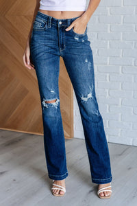 Mila Mid Rise Distressed Bootcut Jeans - Happily Ever Atchison Shop Co.