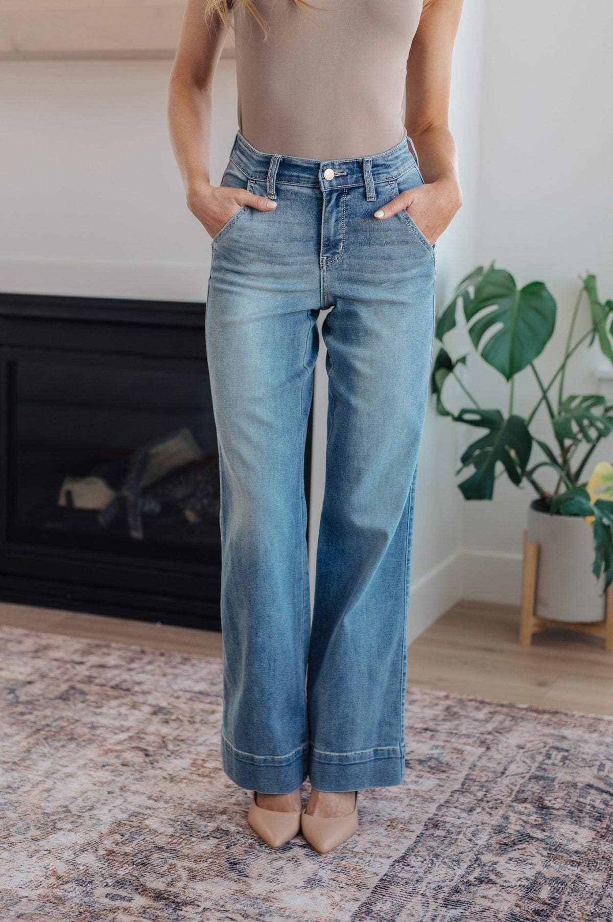 Mindy Mid Rise Wide Leg Jeans - Happily Ever Atchison Shop Co.