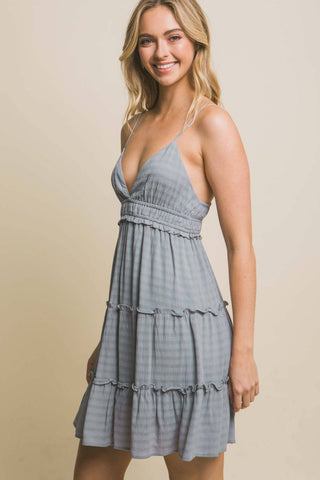 Love Tree Frill V-Neck Cami Dress - 1985 the VAULT Boutique