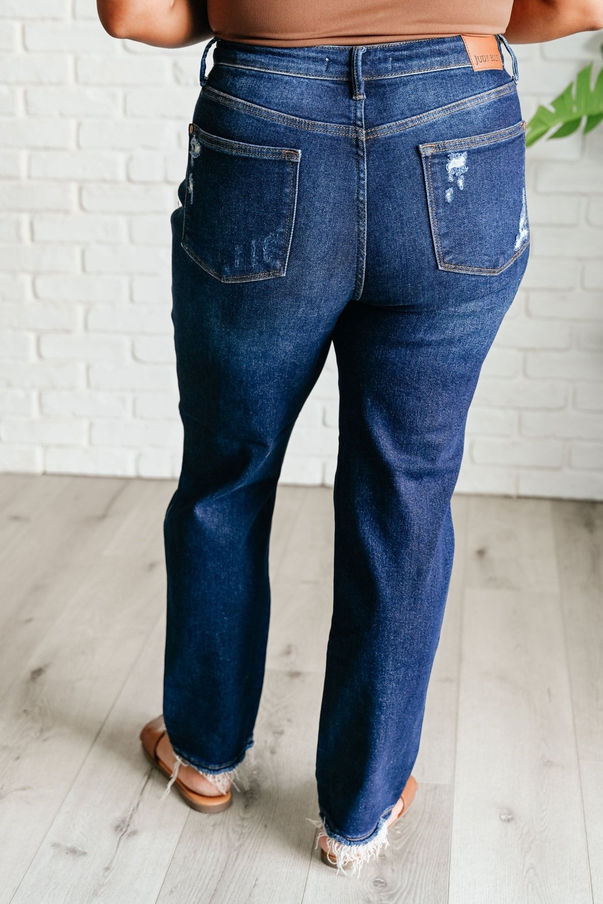 Montana High Rise Rigid Magic Distressed Straight Jeans - Happily Ever Atchison Shop Co.