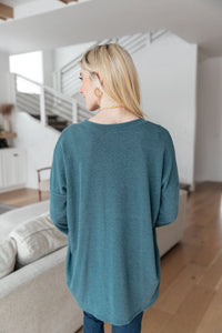 Moon Bay Top In Blue - Happily Ever Atchison Shop Co.