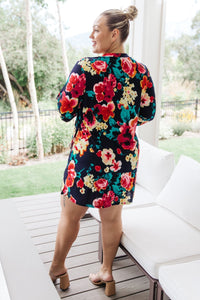 Moonlit Garden Floral Mini Dress - Happily Ever Atchison Shop Co.