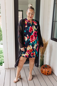 Moonlit Garden Floral Mini Dress - Happily Ever Atchison Shop Co.