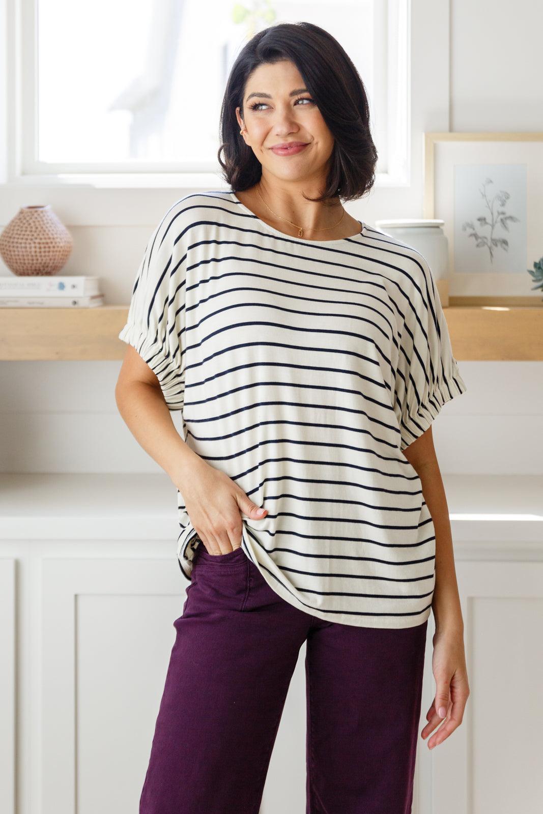 Much Ado About Nothing Striped Top - Happily Ever Atchison Shop Co.