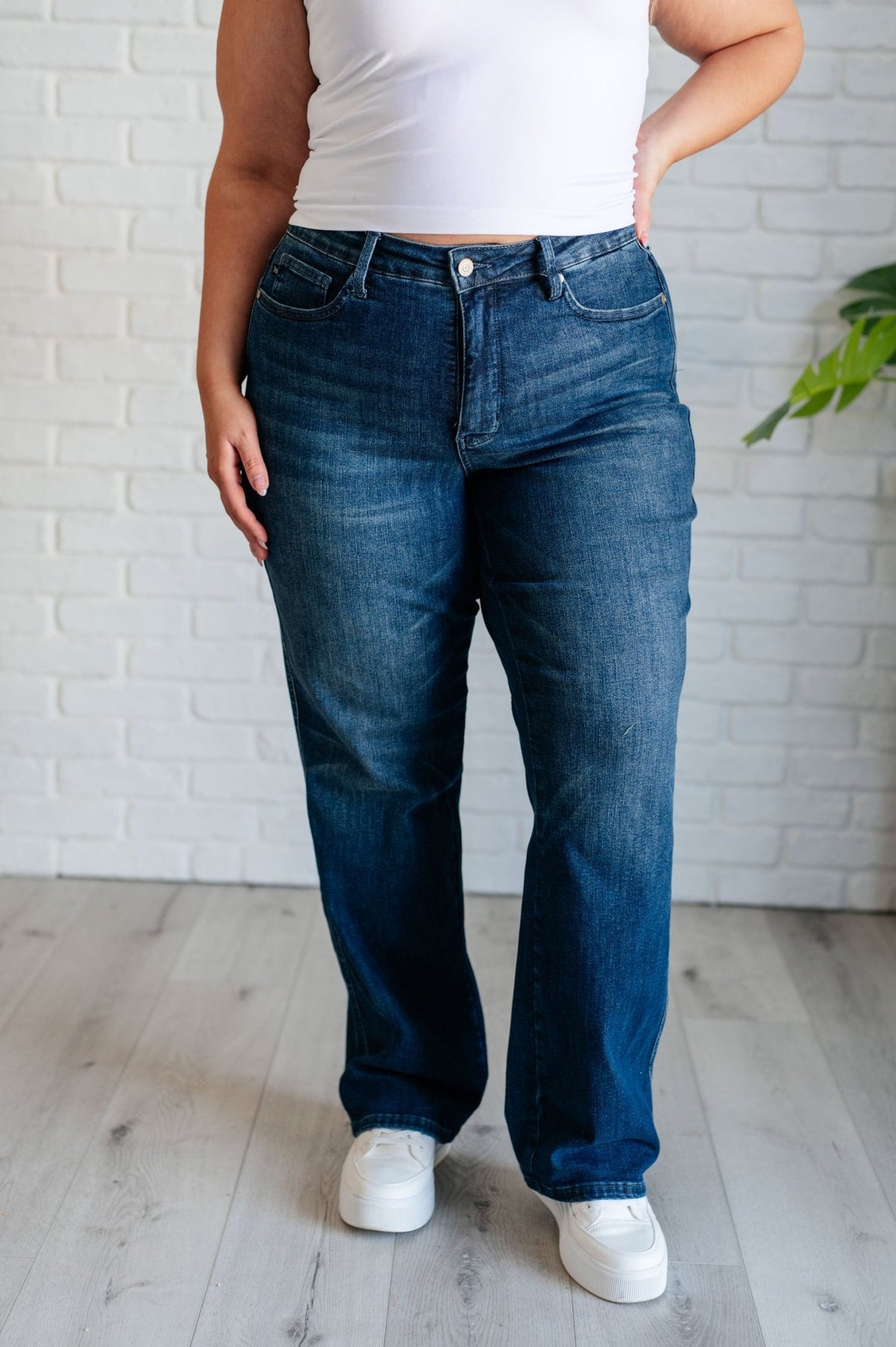 Muriel Mid Rise Control Top Classic Straight Jeans - Happily Ever Atchison Shop Co.