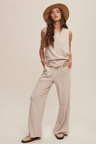 Soft Knit Tank and Sweat Pant Set - 1985 the VAULT Boutique