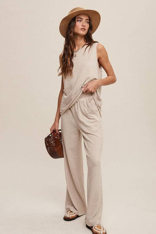 Soft Knit Tank and Sweat Pant Set - 1985 the VAULT Boutique