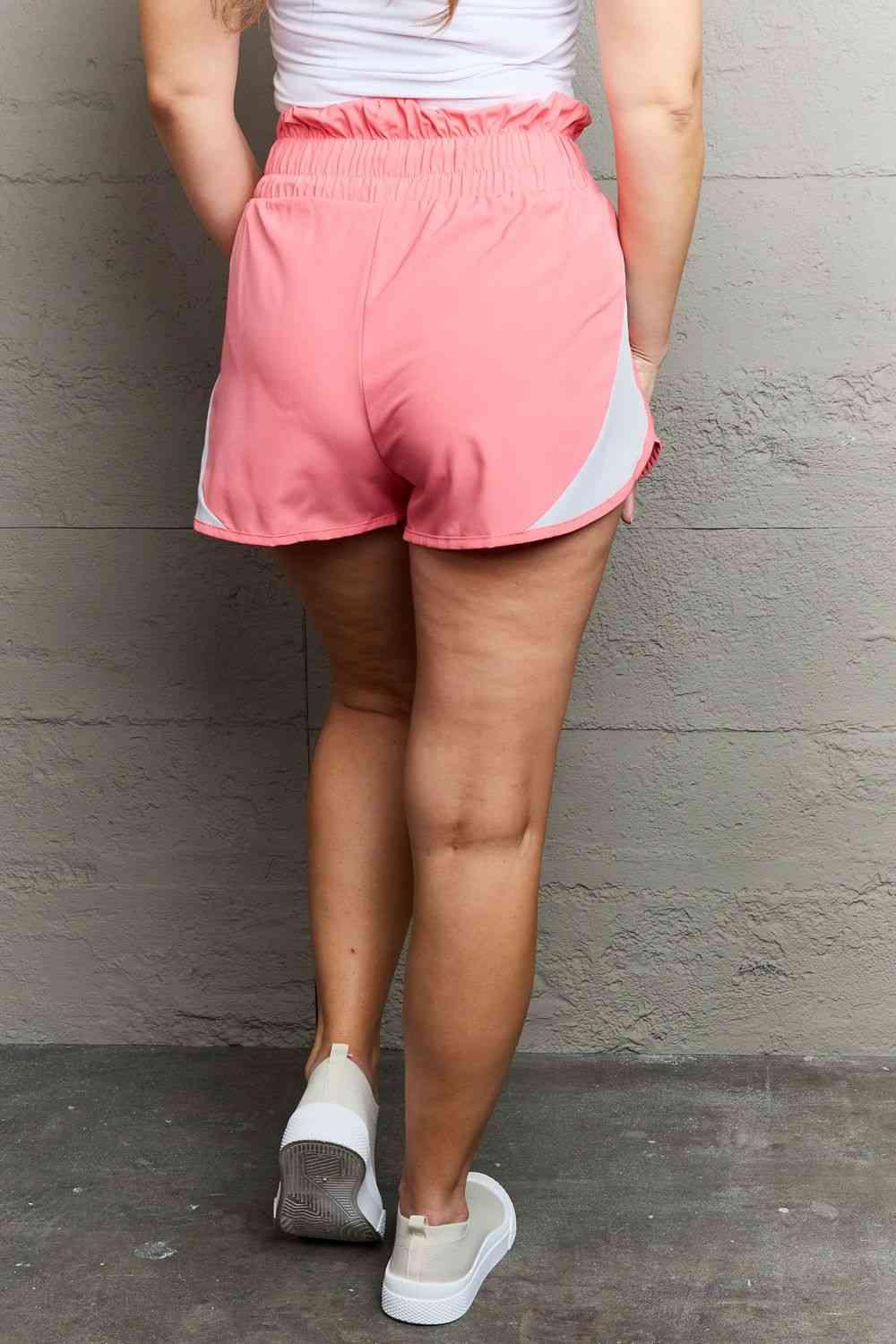 Ninexis Put In Work High Waistband Contrast Detail Active Shorts - Happily Ever Atchison Shop Co.