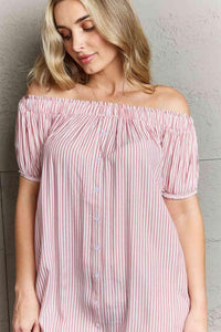 Ninexis Show Compassion Off The Shoulder Mini Dress - Happily Ever Atchison Shop Co.