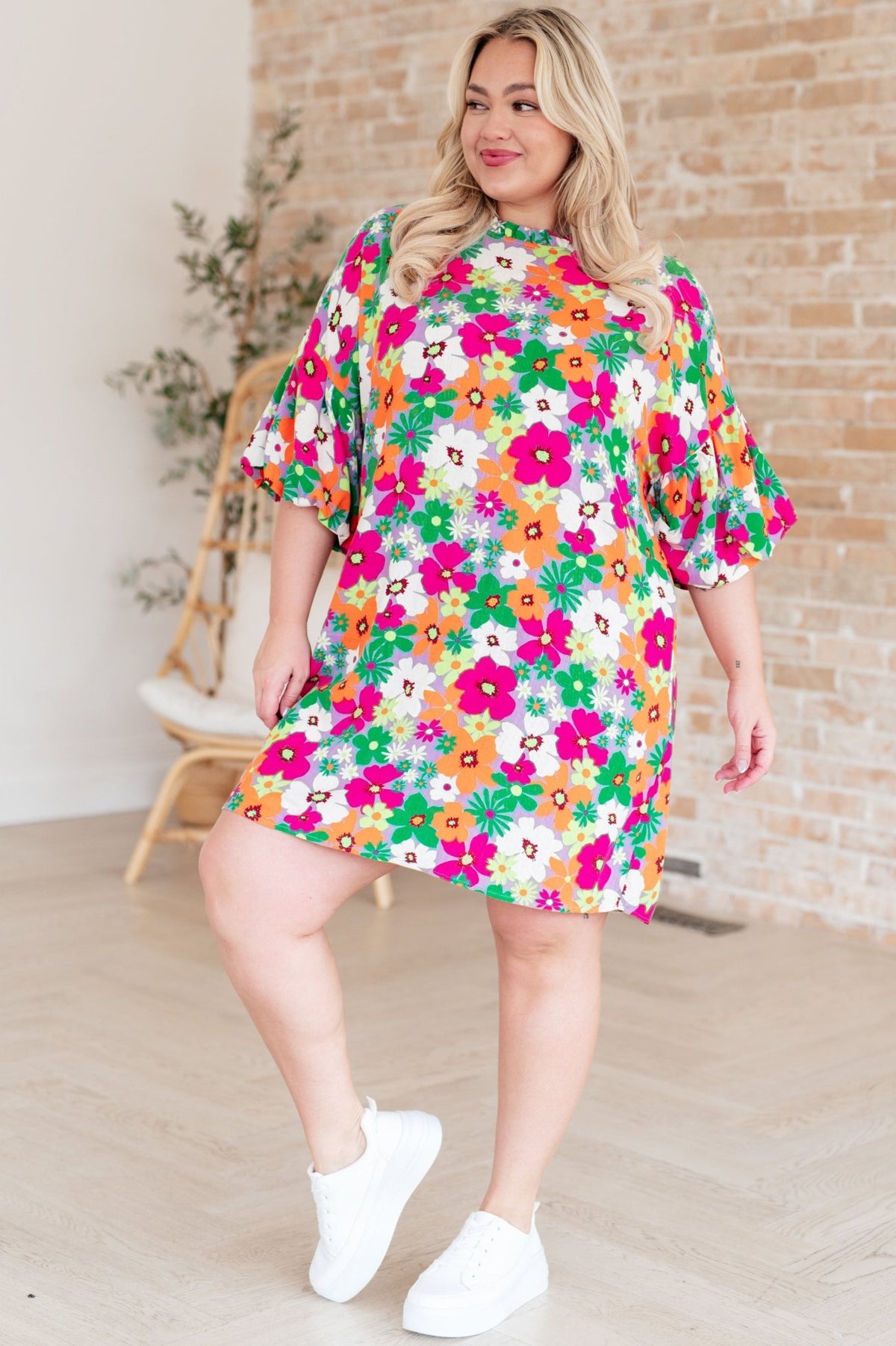 No Garden, No Problem Bubble Sleeve Dress - Happily Ever Atchison Shop Co.