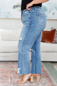 Nora High Rise Rigid Magic Destroy Slim Straight Jeans - Happily Ever Atchison Shop Co.