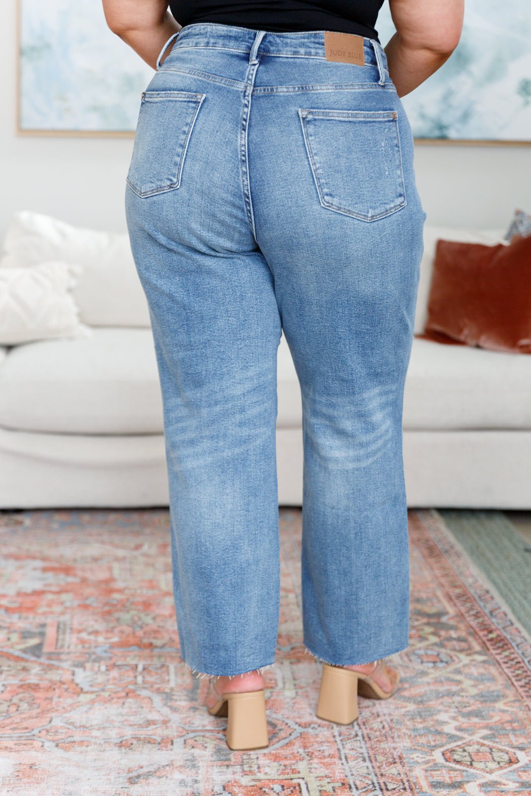 Nora High Rise Rigid Magic Destroy Slim Straight Jeans - Happily Ever Atchison Shop Co.