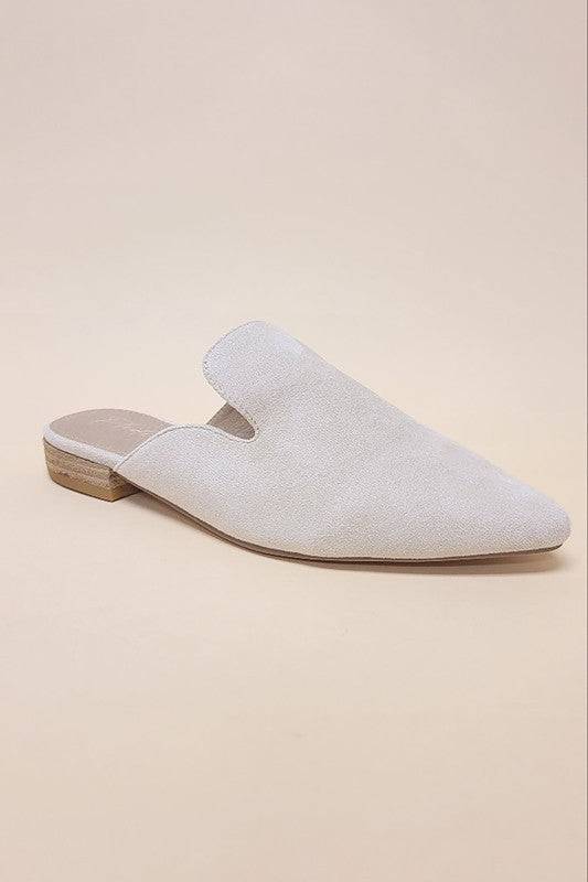 GEM POINTED TOE SLIP ON MULE FLATS - 1985 the VAULT Boutique