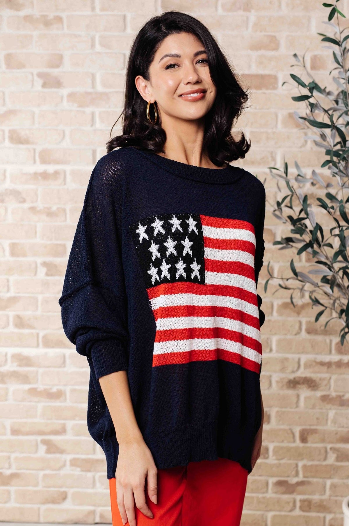 Oh Say Can You See Lightweight Pullover - Happily Ever Atchison Shop Co.