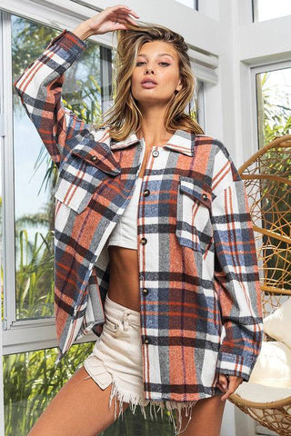 Textured Shirt With Big Checkered Point - 1985 the VAULT Boutique