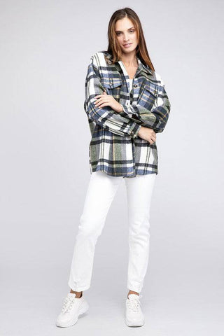 Textured Shirt With Big Checkered Point - 1985 the VAULT Boutique