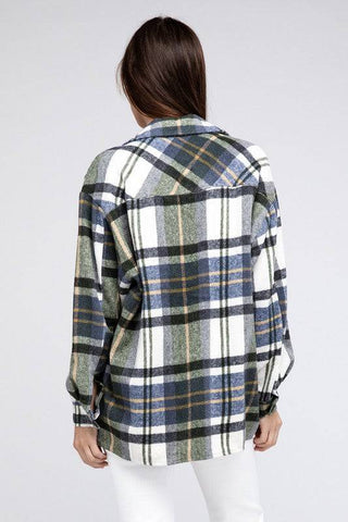 Textured Shirt With Big Checkered Point - 1985 the VAULT Boutique