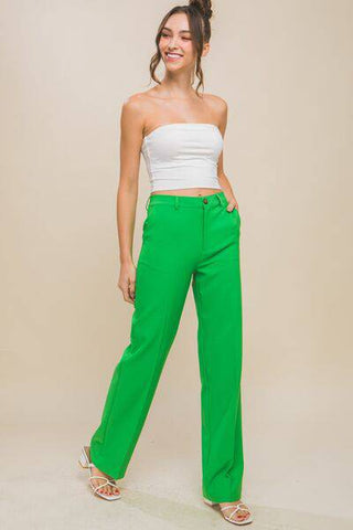 LOVE TREE High Waist Straight Pants - 1985 the VAULT Boutique