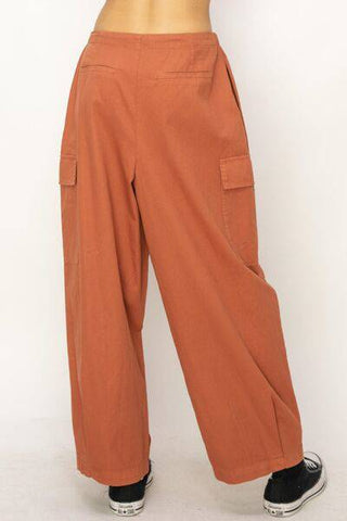 HYFVE Drawstring Cargo Wide Leg Pants - 1985 the VAULT Boutique