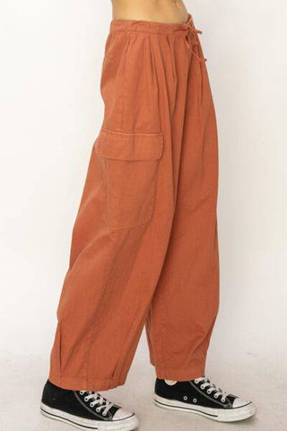 HYFVE Drawstring Cargo Wide Leg Pants - 1985 the VAULT Boutique