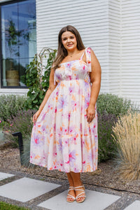 Pastel Petals Floral Midi Dress - Happily Ever Atchison Shop Co.