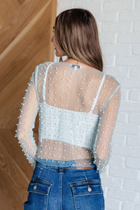 Pearl Diver Layering Top in Light Cyan - Happily Ever Atchison Shop Co.