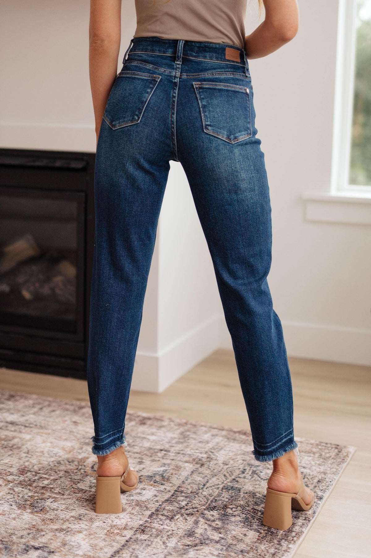 Phillipa High Rise Release Hem Slim Jeans - Happily Ever Atchison Shop Co.