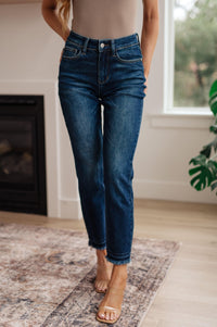 Phillipa High Rise Release Hem Slim Jeans - Happily Ever Atchison Shop Co.