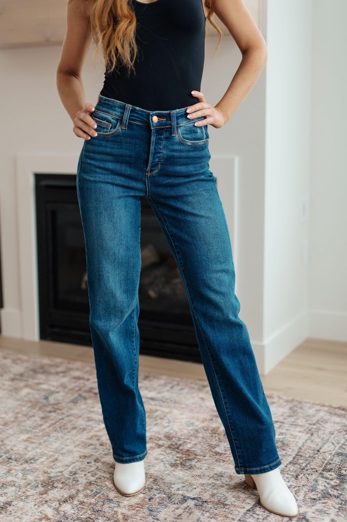 Pippa High Rise Button Fly Dad Jeans - Happily Ever Atchison Shop Co.