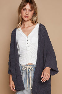 POL Open Front Sweater Cardigan with Pockets - Happily Ever Atchison Shop Co.