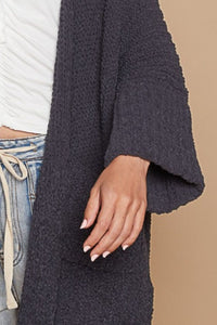 POL Open Front Sweater Cardigan with Pockets - Happily Ever Atchison Shop Co.