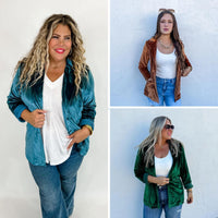 PREORDER: Velvet Blazer in Three Colors - Happily Ever Atchison Shop Co.