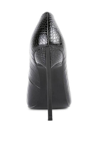 Urchin Croc High Stiletto Heel Pumps - 1985 the VAULT Boutique