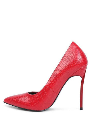 Urchin Croc High Stiletto Heel Pumps - 1985 the VAULT Boutique