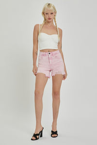 RISEN High Rise Distressed Denim Shorts - Happily Ever Atchison Shop Co.