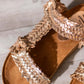 River Dance Woven Sandal in Champagne
